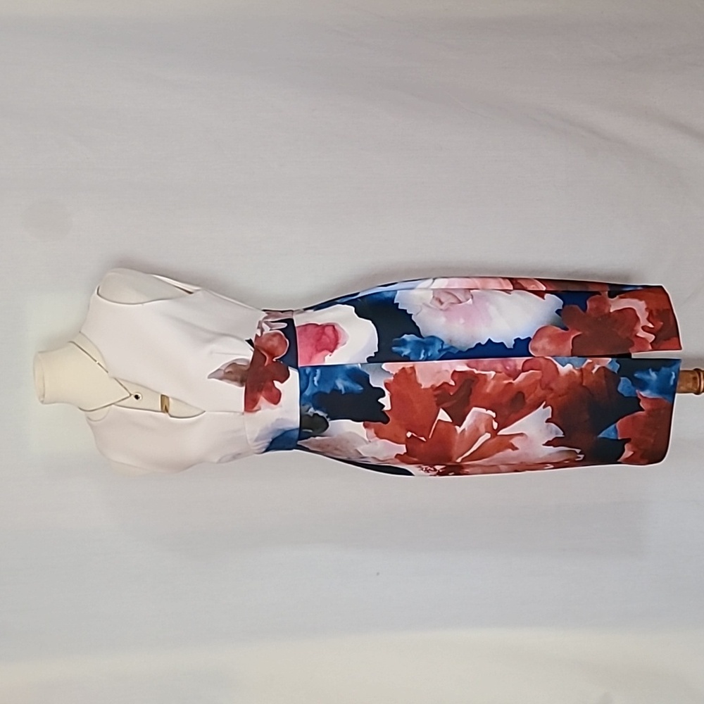 Donna Karan Floral Sleeveless Sheath Dress - Picture 5 of 16